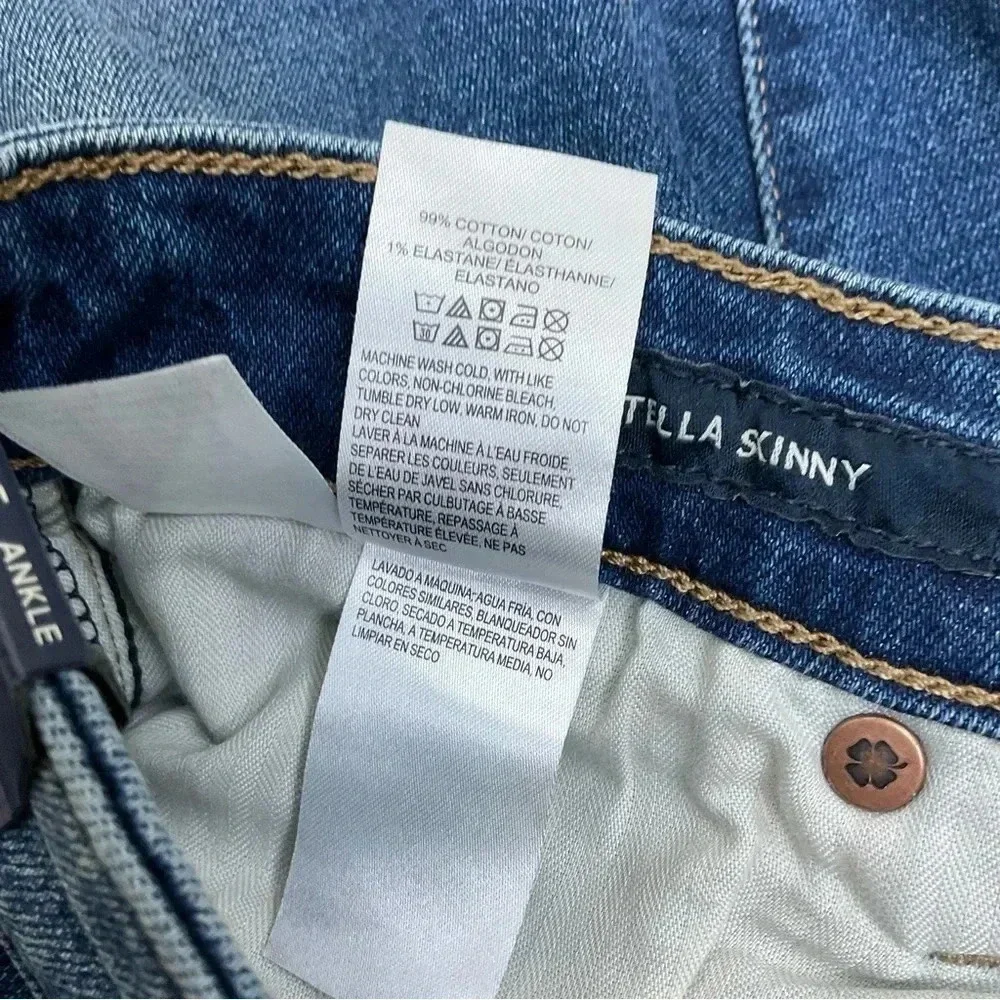 Lucky Brand Stella Skinny Ankle Distressed Raw Hem Jeans Size 25